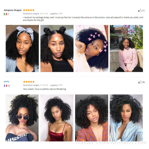 Afro Kinky Curly Hair 3 Bundles Brazilian Hair 100% Remy Human Hair Bundles Extensions 8-30inch Natural Double Weft Weave